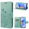 Mobigear Flowers Housse OPPO A17 Etui Porte-Monnaie - Vert