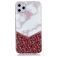 Mobigear Marble Coque iPhone 11 Pro Coque arrière en TPU Souple - Blanc / Rouge