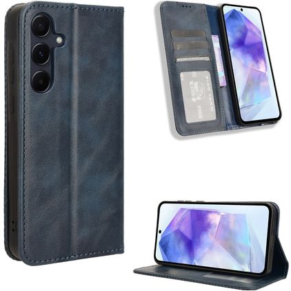 Mobigear Sensation Housse Samsung Galaxy A35 Etui Porte-Monnaie - Bleu