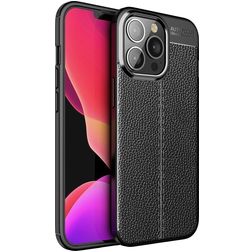 Mobigear Luxury Coque iPhone 14 Pro Max Coque arrière en TPU Souple - Noir