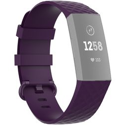Mobigear Cross Bracelet Silicone Fitbit Charge 3 Fermeture boucle ardillon - Bordeaux