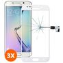 Mobigear Premium Samsung Galaxy S6 Edge Plus Verre trempé Protection d'écran - Compatible Coque - Blanc (Lot de 3)