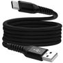 Mobiparts Magnetic Braided - Câble USB-C vers USB-A 1 mètre - Black