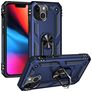 Mobigear Armor Ring Coque iPhone 14 Plus Coque arrière Rigide Anti-Chocs avec Anneau-Support - Bleu