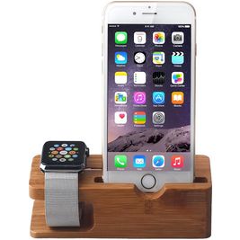 Mobigear Bamboo Support de téléphone,Montre Stand - Marron Mobigear Bamboo Support de téléphone,Montre Stand - Marron