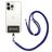 Mobigear Lanyard Cordon de téléphone universel réglable - Blanc / Rouge / Bleu marine