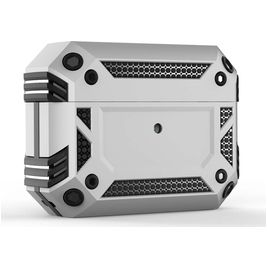 Mobigear Armor Coque Apple AirPods Pro 1 Coque Rigide Antichoc - Argent