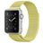 Mobigear Color Loop Bracelet Milanais pour Apple Watch Fermeture magnétique - 49/46/45/44 mm - Jaune