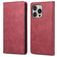 Mobigear Wallet Housse iPhone 16 Pro Etui Porte-Monnaie - Rouge