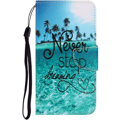 Mobigear Design Housse Xiaomi Redmi 9 Etui Porte-Monnaie - Never Stop Dreaming