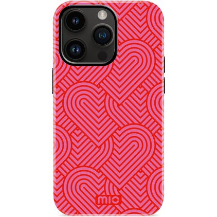 MIO iPhone 14 Pro MagSafe Plastique rigide Coque arrière - Wild Hearts