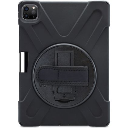 Xccess Survivor All-round Coque iPad Pro 11 Pouces (2020) Coque arrière en Plastique rigide,Silicone + Bandoulière + Support Amovible - Noir