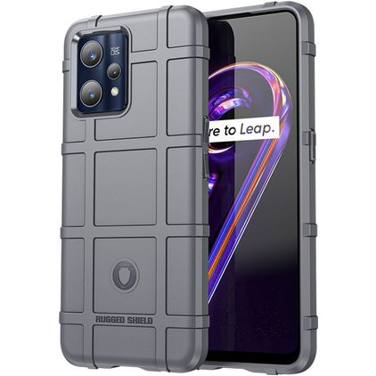 Mobigear Rugged Shield Realme 9 Pro Plus TPU souple Coque arrière Antichoc - Gris
