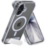 Mobiparts Hardcover Coque Transparente iPhone 17 MagSafe Coque arrière Rigide avec Support Amovible - Transparent