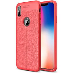 Mobigear Luxury Coque iPhone XS Max Coque arrière en TPU Souple - Rouge