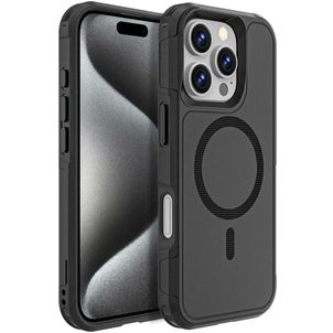 Mobigear Traveller Coque iPhone 16 Pro MagSafe Coque arrière Rigide Anti-Chocs - Noir