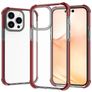 Mobigear Full Bumper Coque iPhone 14 Plus Coque arrière Rigide Anti-Chocs - Transparent / Rouge