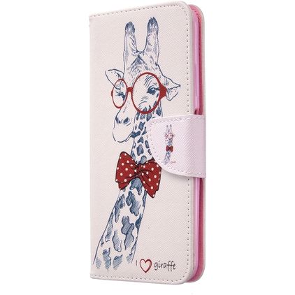 Mobigear Design Housse Huawei P40 Lite Etui Porte-Monnaie - Girafe