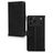 Mobilize Wallet Housse iPhone 17 Pro Max Etui en Cuir Véritable Porte-Monnaie - Noir