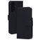 Mobiparts Wallet Housse Samsung Galaxy A17 Etui en Cuir Véritable Porte-Monnaie - Noir