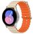 Mobigear Ocean Bracelet Silicone Smartwatch Fermeture boucle ardillon - Connexion universelle de 20 mm - Orange / Lumière stellaire