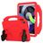 Mobigear Thumbs Up Coque iPad 11 (2025) Coque de tablette pour enfants avec Poignée Enfants en EVA - Rouge