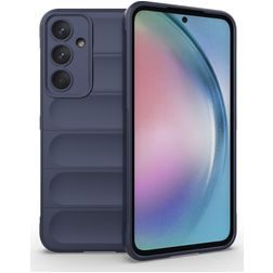 Mobigear Bumpy Samsung Galaxy A55 TPU souple Coque arrière - Bleu foncé