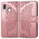 Mobigear Butterfly Housse Samsung Galaxy A40 Etui Porte-Monnaie - Rose doré