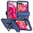 Mobigear Armor Ring Coque Motorola Razr 50 Coque arrière Rigide Anti-Chocs avec Anneau-Support - Bleu