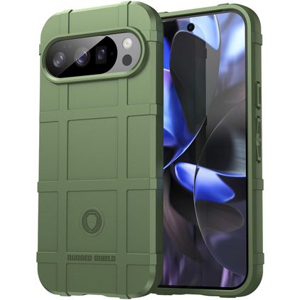 Mobigear Rugged Shield Coque Google Pixel 10 Pro Coque arrière en TPU Souple Anti-Chocs - Vert