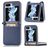 Mobigear Excellent Samsung Galaxy Z Flip 5 Plastique rigide Coque arrière avec porte-cartes - Bleu