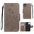 Mobigear Flowers Housse iPhone 11 Etui Porte-Monnaie - Gris