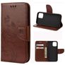 Mobigear Flowers Housse iPhone 12 Mini Etui Porte-Monnaie - Marron