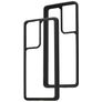 Mobiparts Rugged Clear Coque Samsung Galaxy S21 Ultra Coque arrière Rigide Anti-Chocs - Transparent / Noir