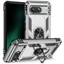 Mobigear Armor Ring Coque Google Pixel 8a Coque arrière Rigide Anti-Chocs avec Anneau-Support - Argent