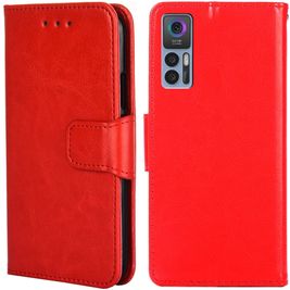 Mobigear Wallet Housse TCL 30 Plus Etui Porte-Monnaie - Rouge