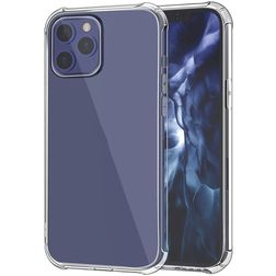 Mobigear Cushion Coque Transparente iPhone 12 Pro Max Coque arrière en TPU Souple Anti-Chocs - Transparent