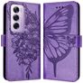 Mobigear Butterfly Housse OPPO Reno 12 Pro Etui Porte-Monnaie - Violet
