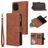 Mobigear Zipper Housse iPhone 12 Etui Porte-Monnaie - Marron