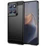 Mobigear Brushed Slim Coque Motorola Edge 60 Fusion Coque arrière en TPU Souple - Noir