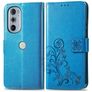 Mobigear Clover Housse Motorola Edge 30 Pro Etui Porte-Monnaie - Bleu