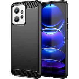 Mobigear Brushed Coque Xiaomi Redmi Note 12 Coque arrière en TPU Souple - Noir