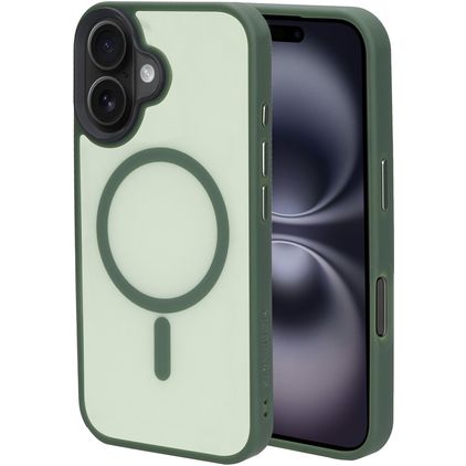 Mobiparts Hardcover Coque iPhone 16 MagSafe Coque arrière Rigide - Satin Green