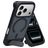 Mobiparts Hardcover iPhone 17 Pro MagSafe Plastique rigide Coque arrière avec béquille - Satin Black