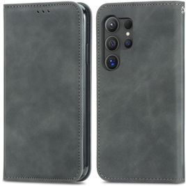 Mobigear Retro Slim Housse Samsung Galaxy S25 Ultra Etui Porte-Monnaie - Gris