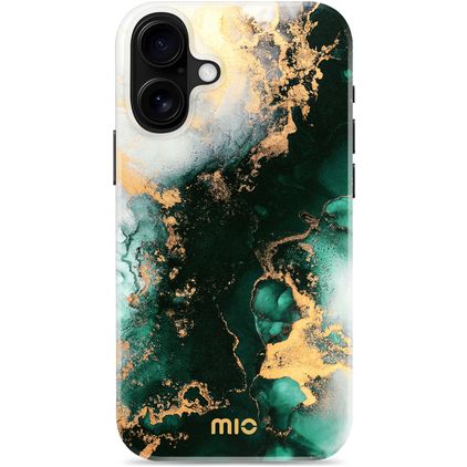 MIO Coque iPhone 16 Plus MagSafe Coque arrière Rigide - Green Marble