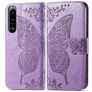Mobigear Butterfly Housse Sony Xperia 5 IV Etui Porte-Monnaie - Violet