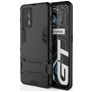 Mobigear Armor Stand Coque Realme GT Coque arrière Rigide Anti-Chocs avec Support Amovible - Noir