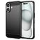 Mobigear Brushed Slim Coque iPhone 16 Plus Coque arrière en TPU Souple - Noir