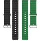 Mobigear Ocean Bracelet Silicone Smartwatch Fermeture boucle ardillon - Connexion universelle de 20 mm - Noir / Vert